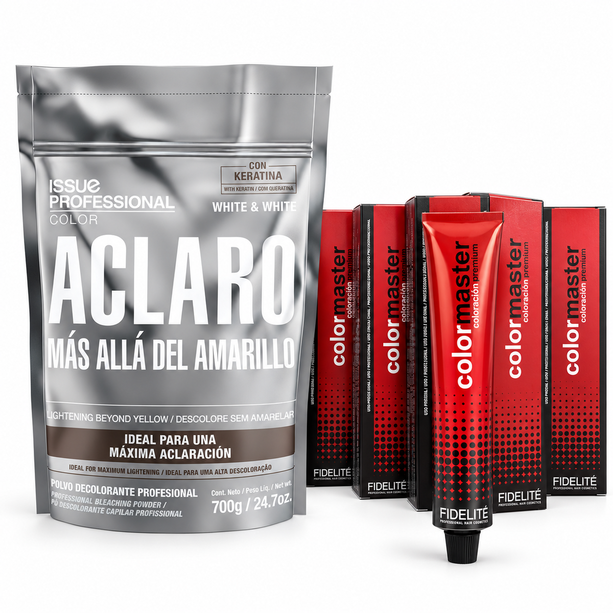 100 Tinturas Color Master X 60 Gr. + 1 Polvo Decolorante White And White X 700 Gr- Issue SIN CARGO