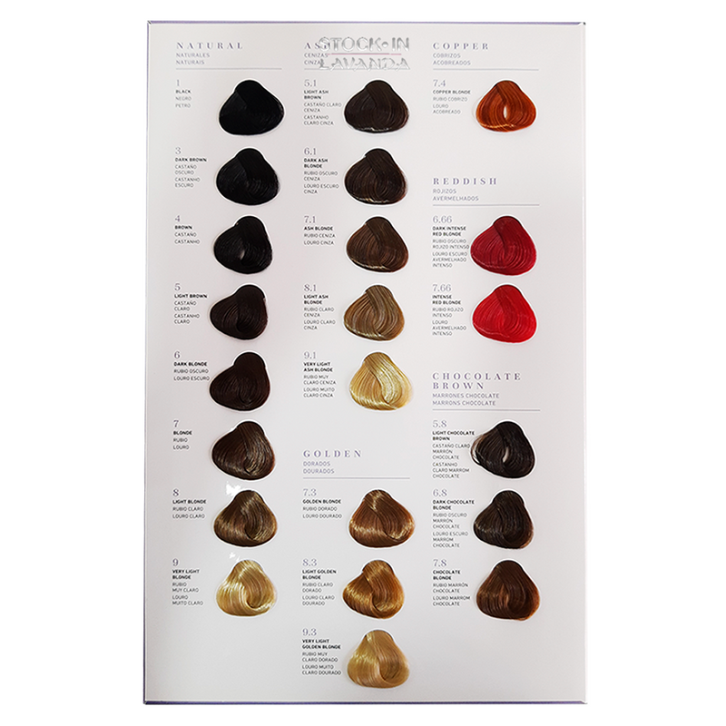48 Tinturas Caviar + 4 Oxidantes X 990ml Caviar + Carta de Colores Caviar