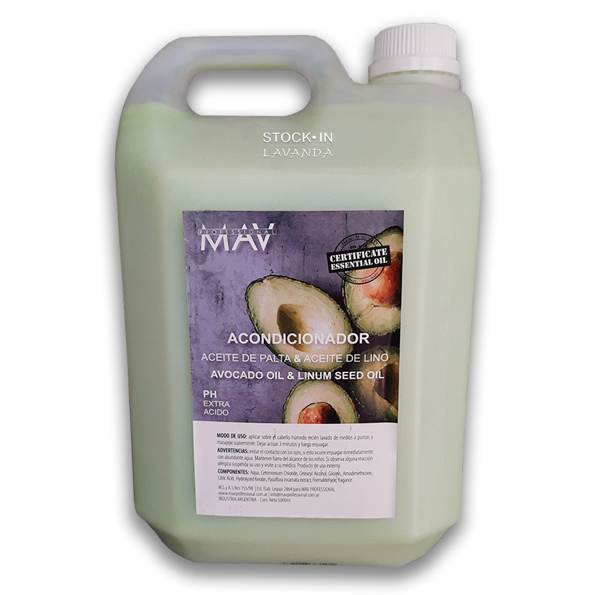 Acondicionador Aceite De Palta Y Aceite Lino X 5 Lt.  - Mav