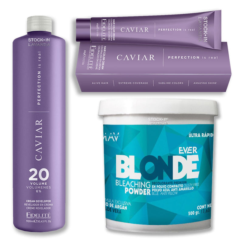 12 Tinturas Caviar+agua Caviar+deco Ever Blonde - Fidelité