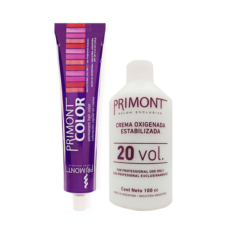 10 Tinturas Color Plex X60grs + 10 Oxidantes 20 Vol X100cc - Primont