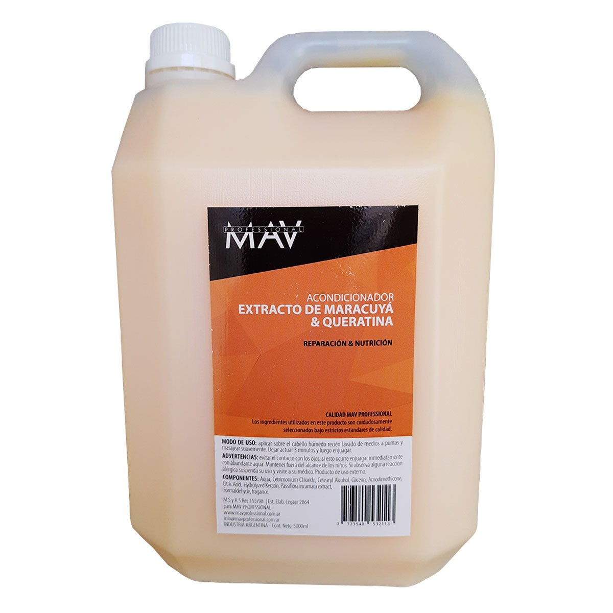 Acondicionador Maracuya Y Keratina X 5 Lt. - Mav