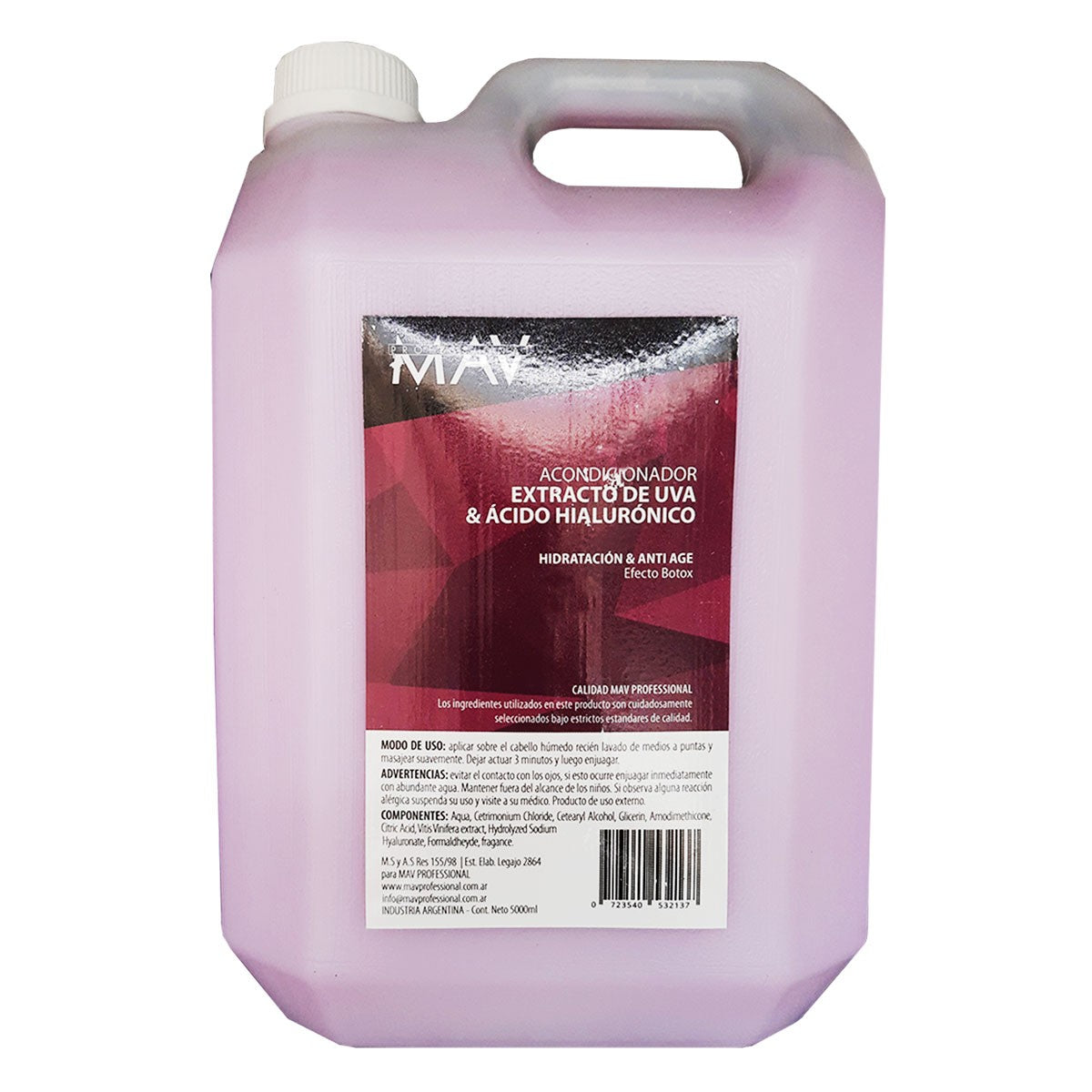 Acondicionador Uva Y Acido Hialuronico X 5 Lt. - Mav