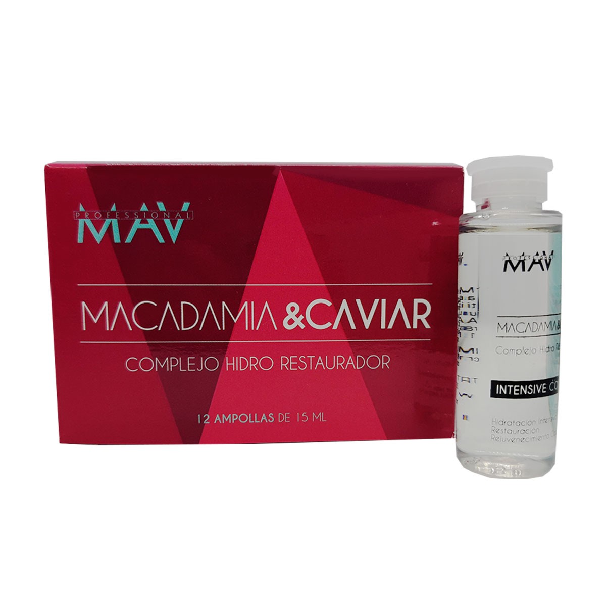 Caja Ampollas Macadamia Y Caviar 12 Unid. X15 Ml. C/u - Mav