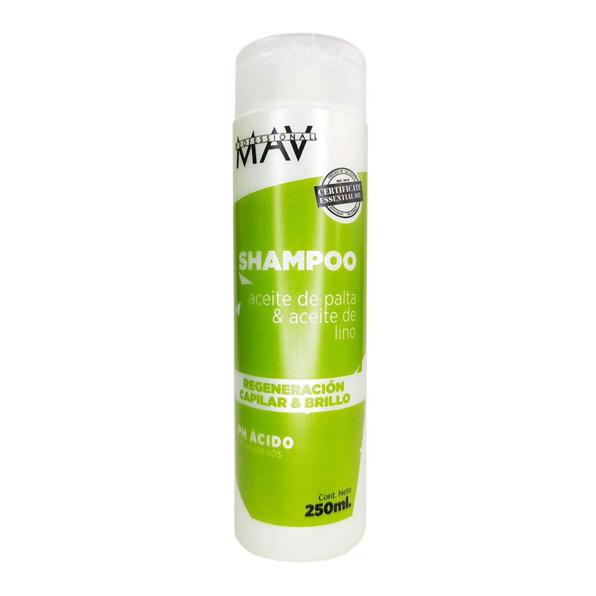 Shampoo Aceite De Palta Y Aceite De Lino  X 250 Ml. - Mav