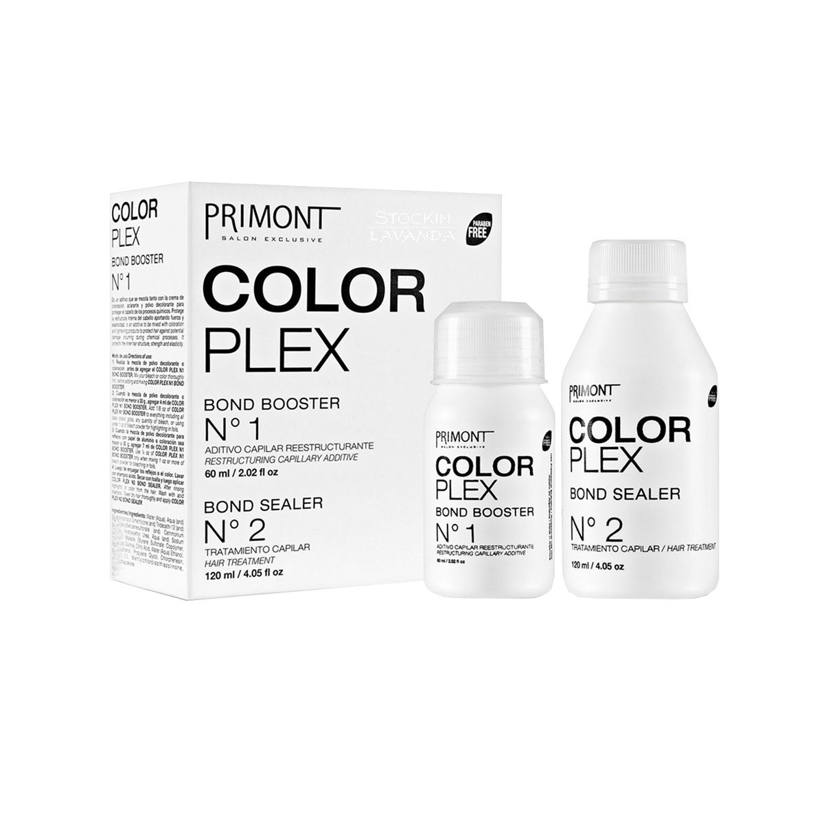 Kit Color Plex Paso Nº1 X 60 Ml. Paso 2  X 120 Ml. - Primont