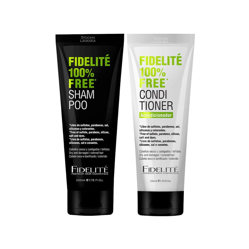 Shampoo x 230 ml. + Acondicionador x 230 ml. - linea Free - Fidelite