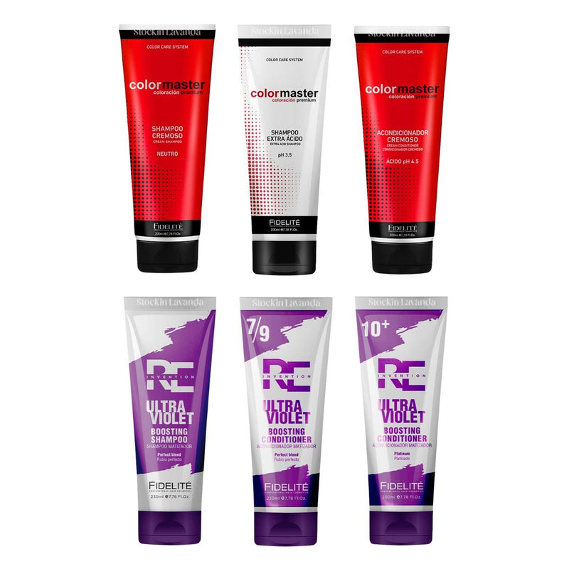 12 pomos shampoo y acondicionador x 230 Ml. - Fidelite