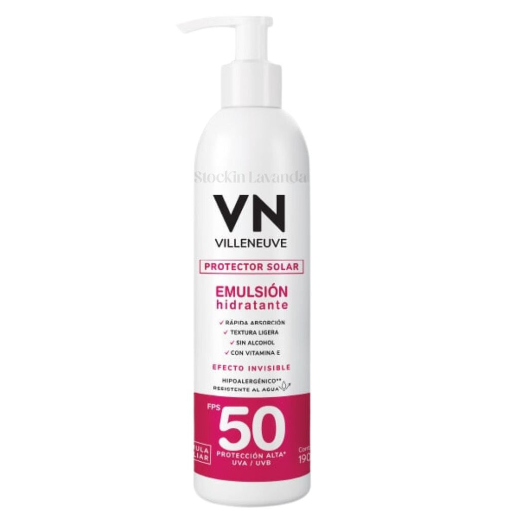 Protector Solar Emulsion FPS 50 x 190 ml. - Villeneuve
