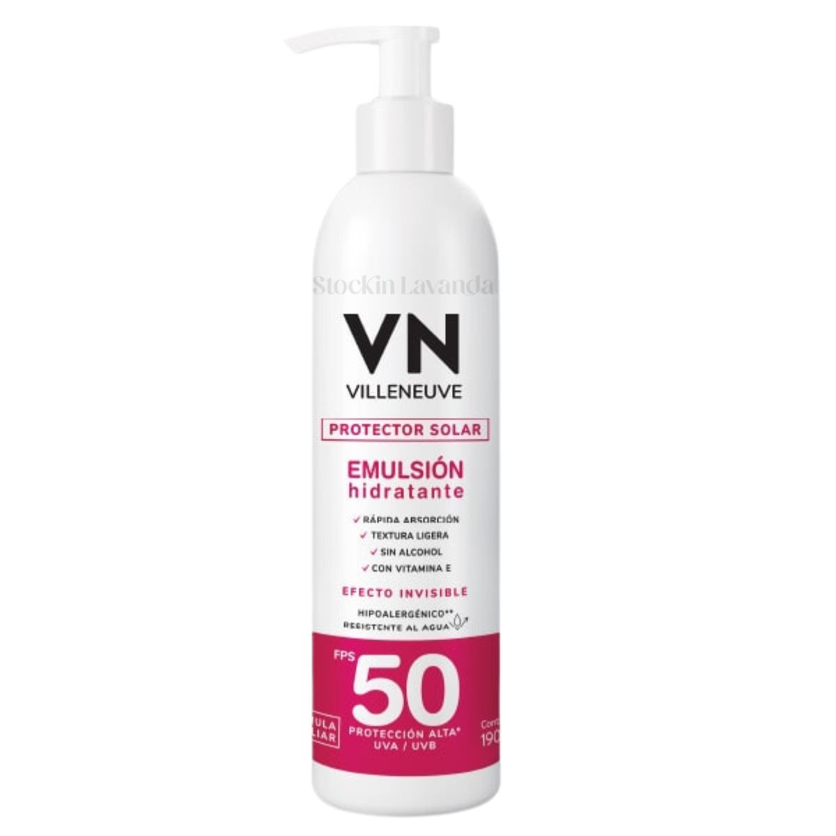 Protector Solar Emulsion FPS 50 x 190 ml. - Villeneuve