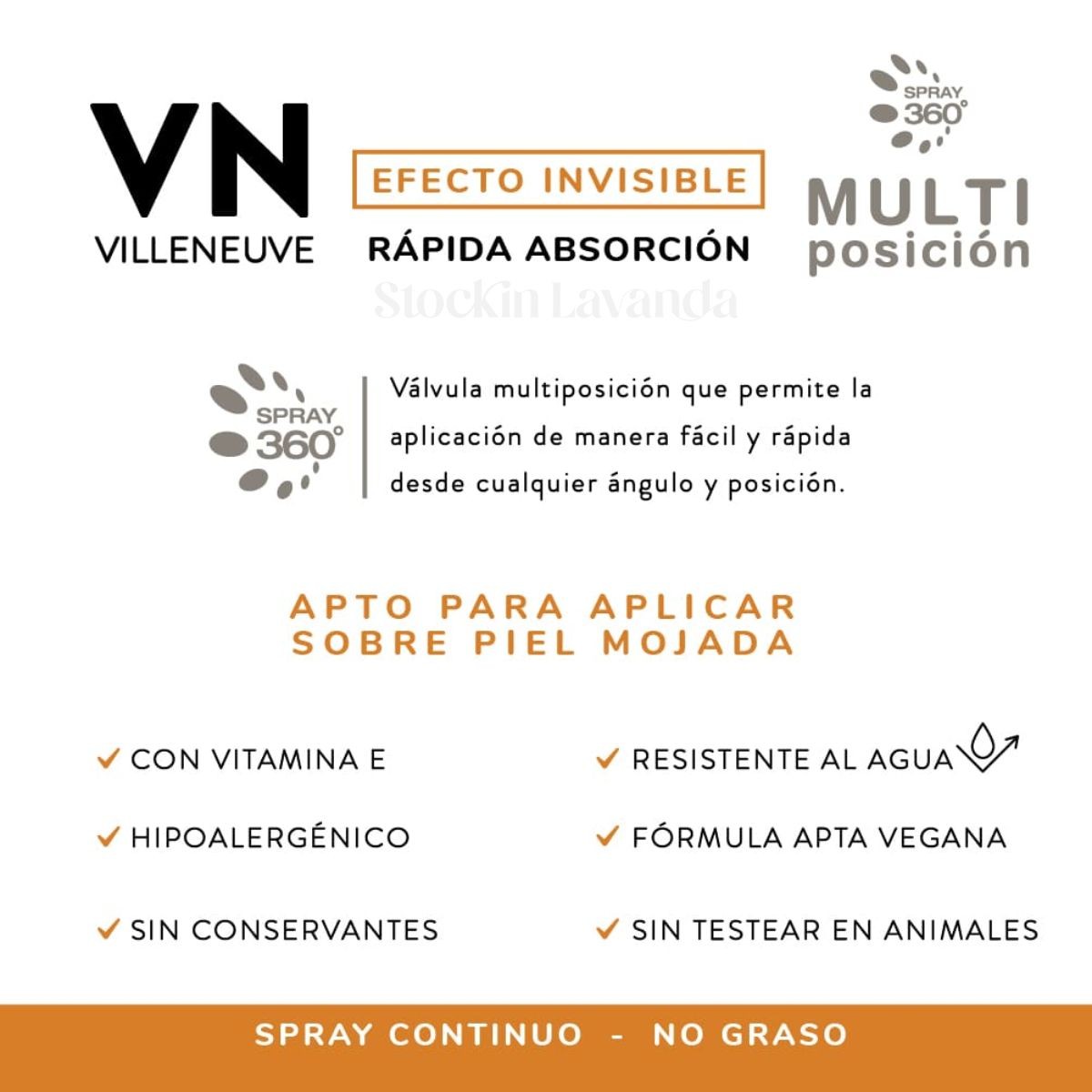 Protector Solar Spray Continuo FPS 30 - 250 ml. - Villeneuve