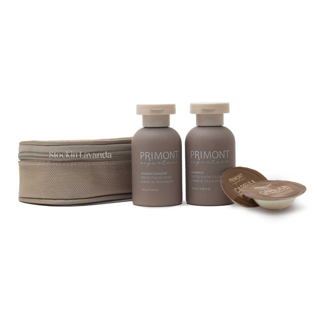 Estuche travel Kit signature trufa negra - Primont