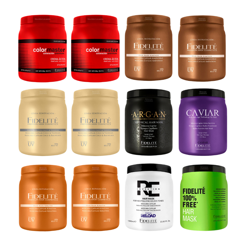 12 Mascaras Capilares De Nutricion X 1kg Cada Una - Fidelite