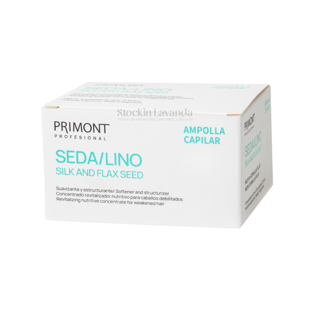 Caja Ampollas Reparadoras de Lino - Caja 12 Unid. X 10 ml C/u - Primont