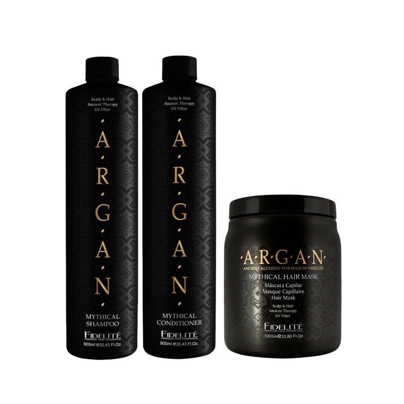 Kit Shampoo + Acondicionador + Mascara Fidelite Mythical Argan -Fidelite