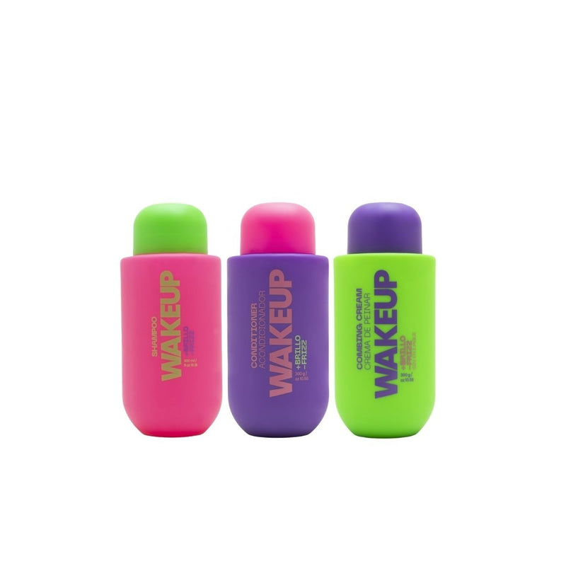 Shampoo wake up x300ml + Acondicionador wake up x300ml.+ Crema de peinar wake up x300ml. - Primont