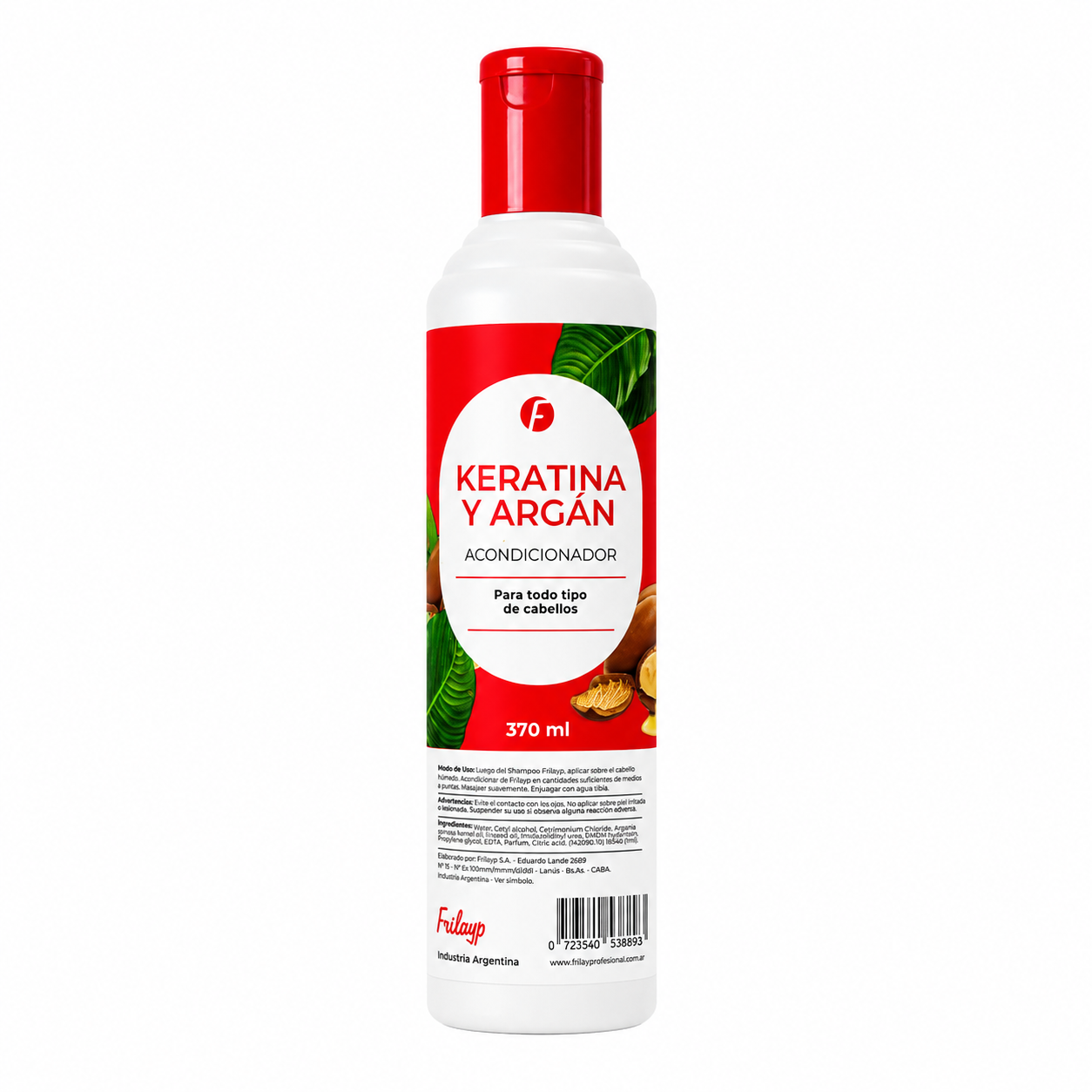 Acondicionador Keratina y Argán 370ml - Frilayp