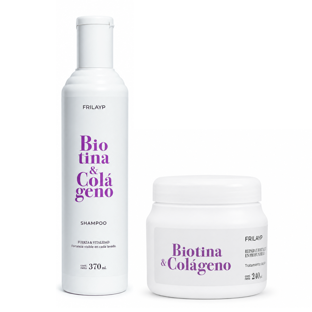 Shampoo + Mascara - Linea Biotina & Colageno - Frilayp