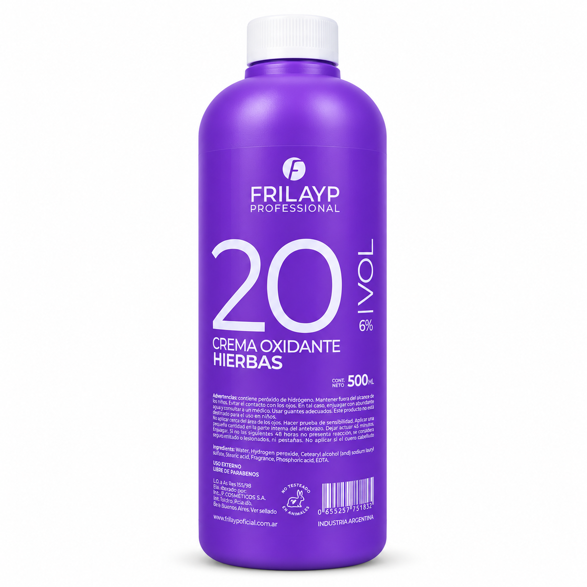 Oxidante 20 Vol x 500 Cc - Frilayp