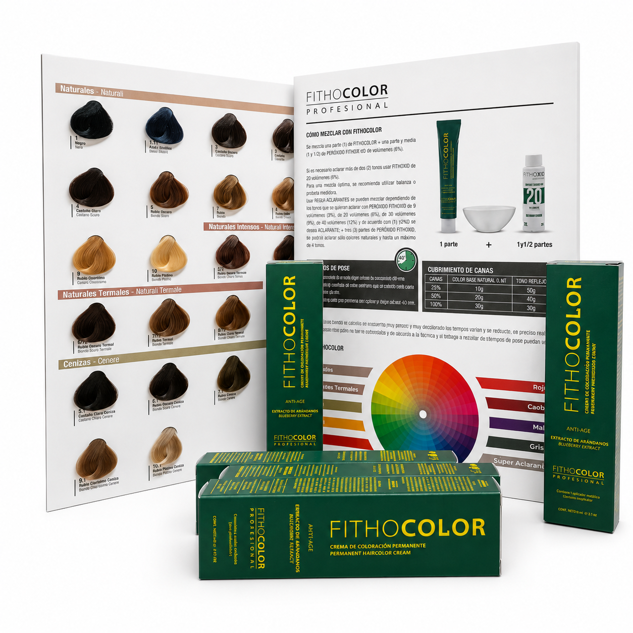 60 Tinturas Fithocolor x 60g + Carta de Colores de Regalo - FITHOPLASMA