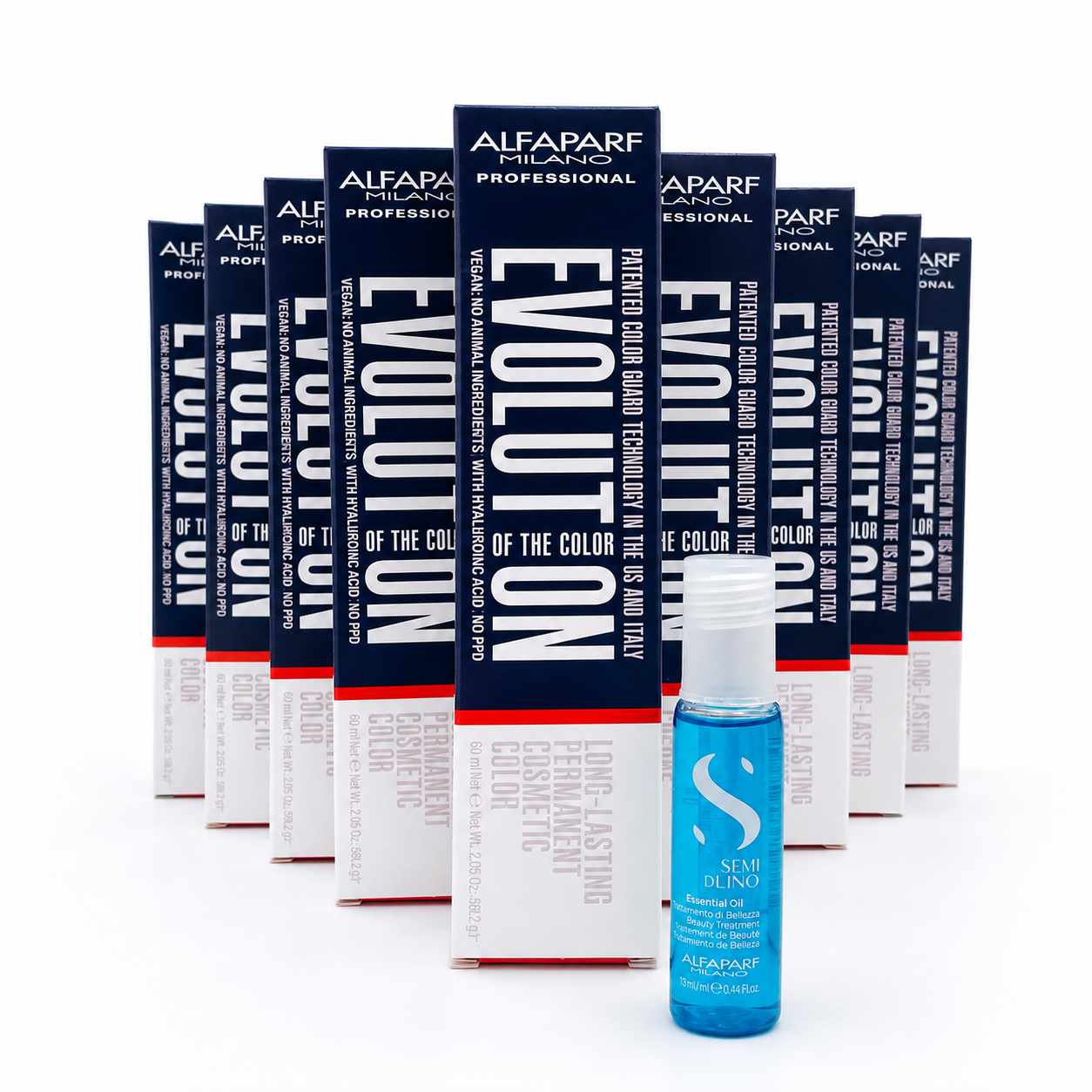 9 Tinturas Evolution x 60ml +  1 Ampolla Semi de Lino De Regalo  - Alfaparf