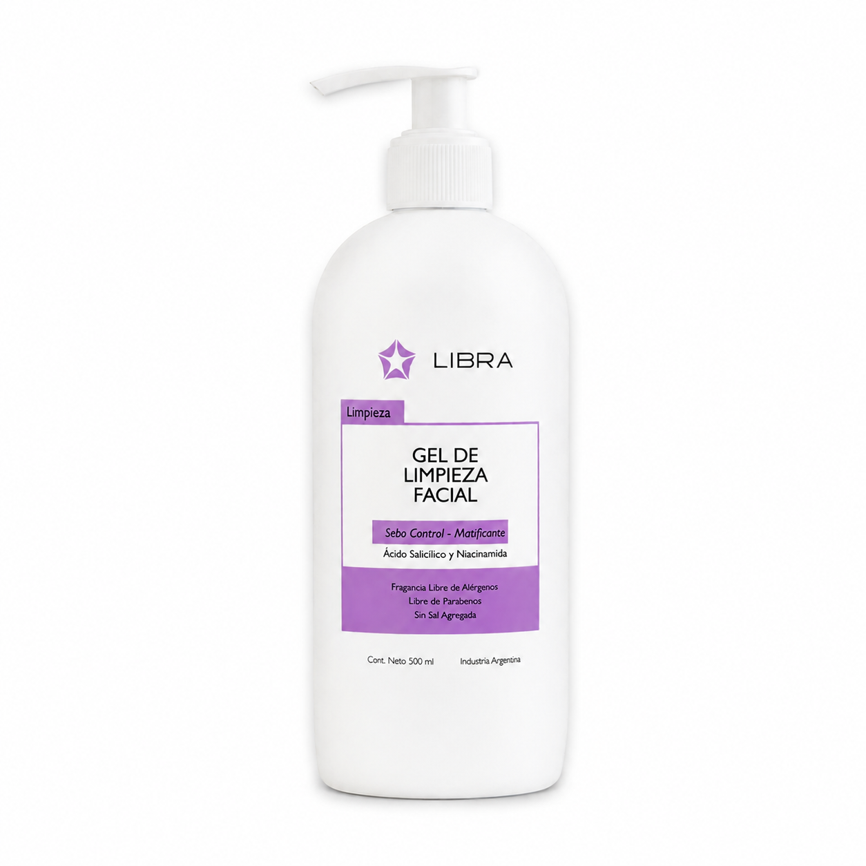 Gel de Limpieza Facial Sebo Control x 500ml - Libra