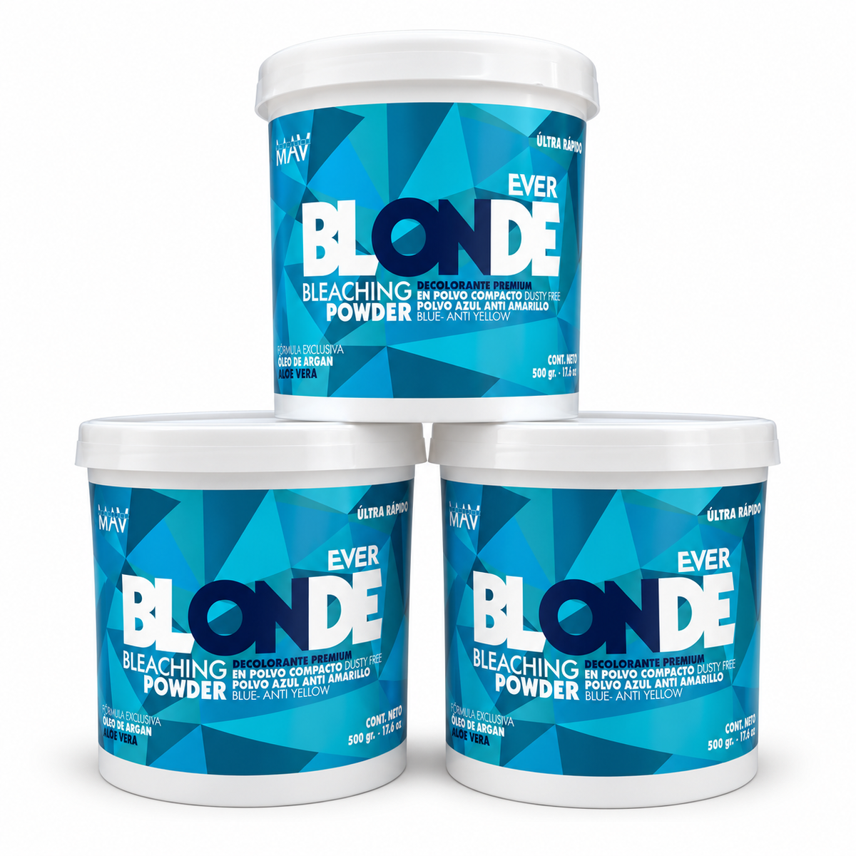 3 - Polvos Decolorante Argan X 500 Gr. - Ever Blonde - Mav