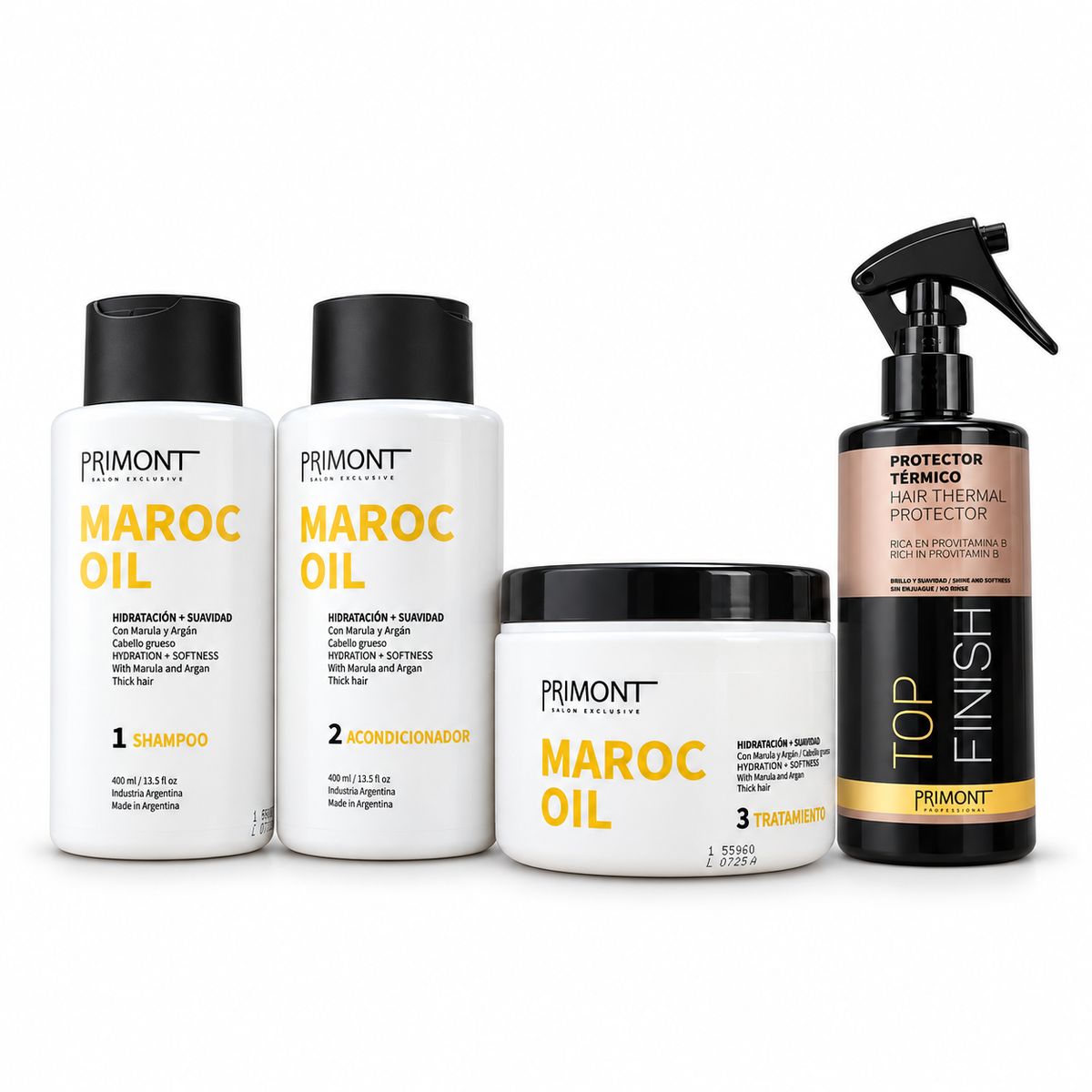 Kit Primont Maroc Oil + Protector Térmico Top Finish – Primont