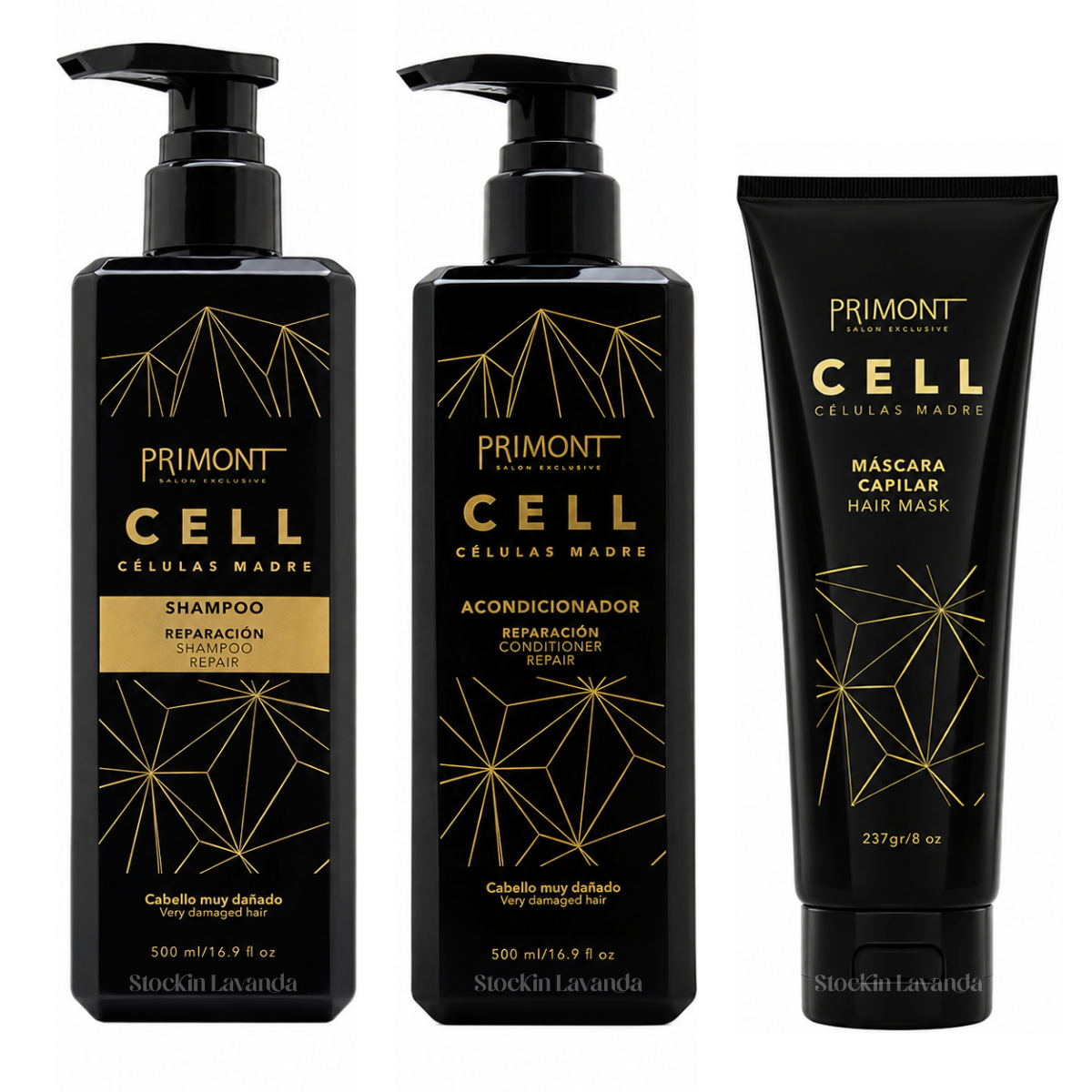 Shampoo Cell x500ml + Acondicionador Cell x500ml + Tratamiento Cell de Regalo - Primont