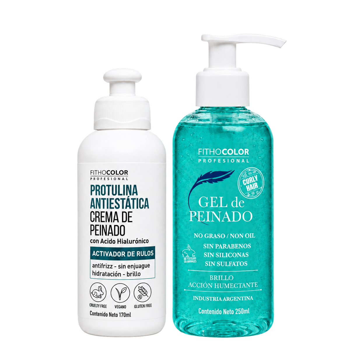 Kit Modelado de Rulos – Crema de Peinado + Gel de Peinado -  Fithocolor