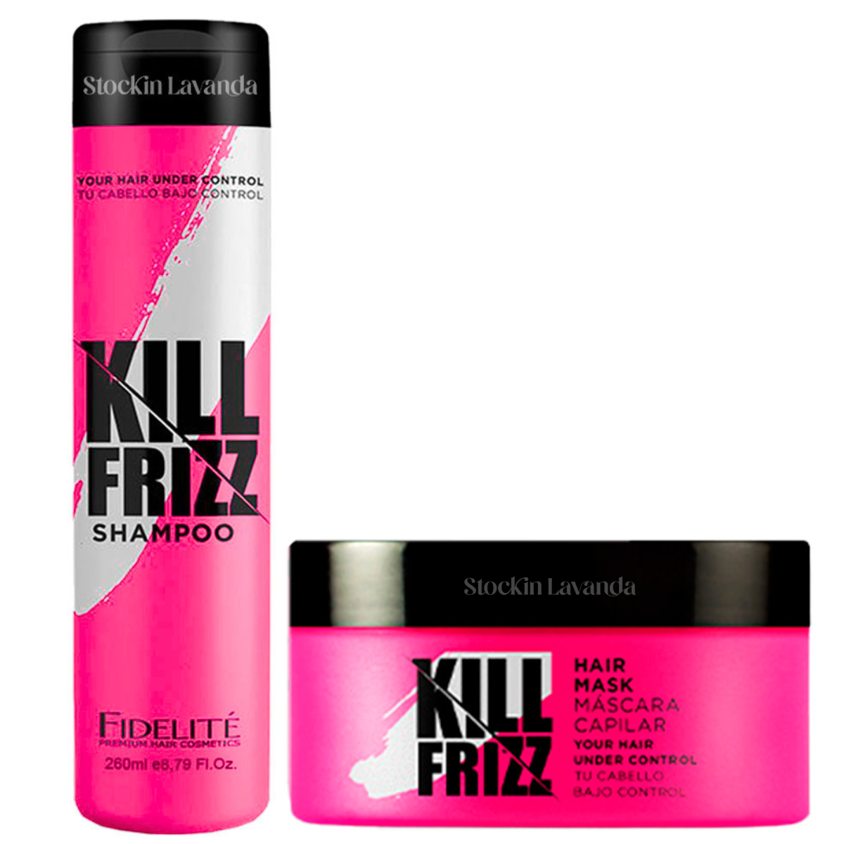 Kit shampoo x 260 ml. + mascara x 250 gr. Kill Frizz - Fidelite
