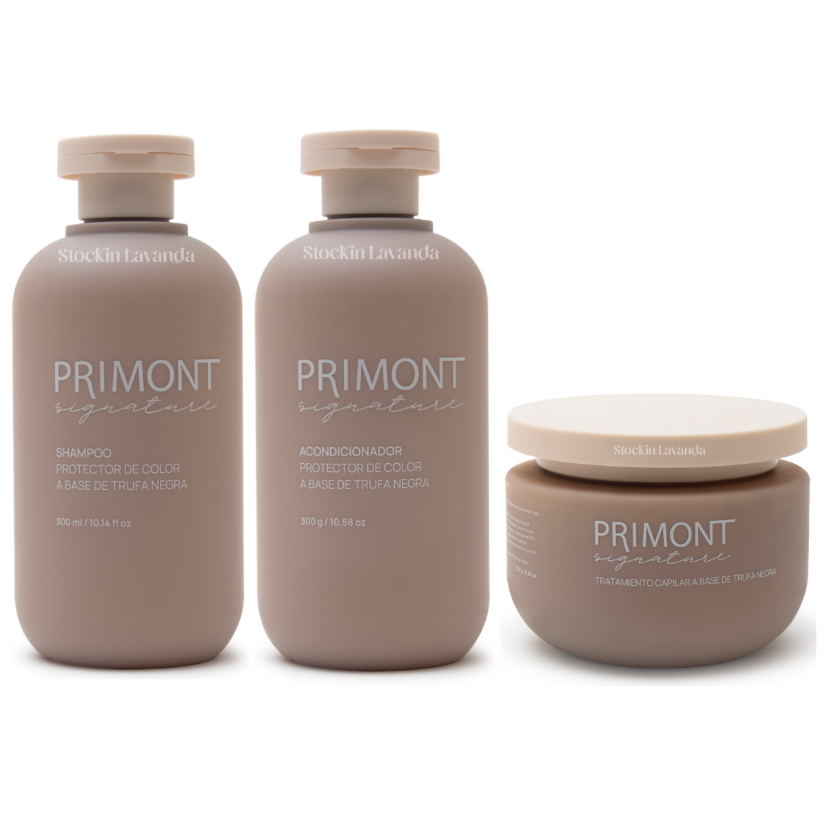 Shampoo + Acondicionador + Tratamiento - Linea Signature Trufa Negra - Primont