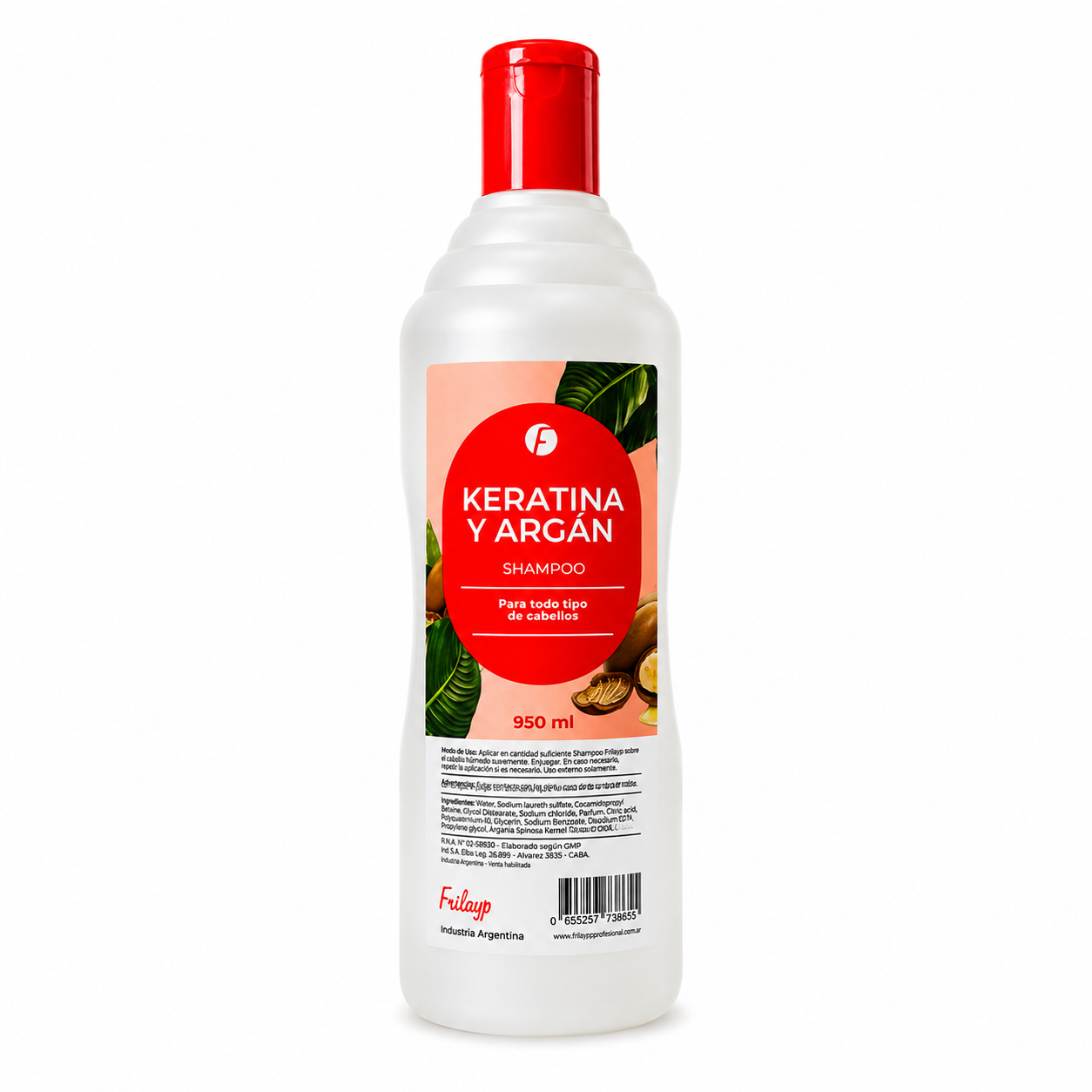 Shampoo Keratina & Argan x 970 Ml - Frilayp