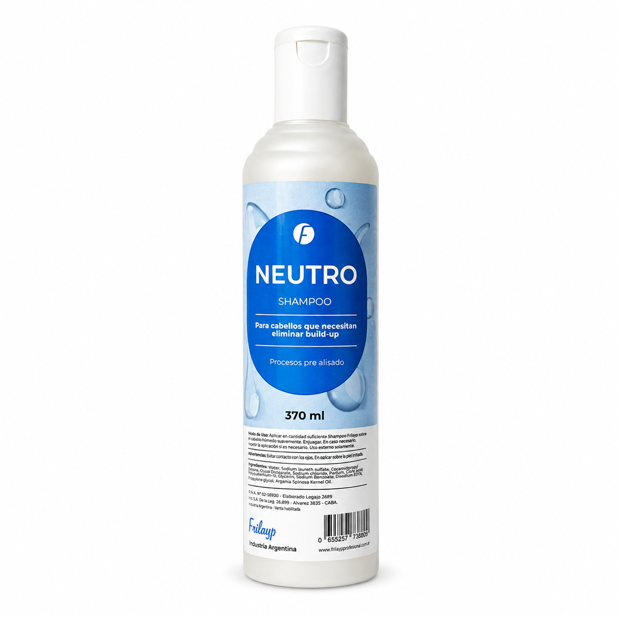 Kit cuidado capilar - Shampoo neutro x370ml + 3 ampollas + Serum Argan y Coco x50cc - FRILAYP