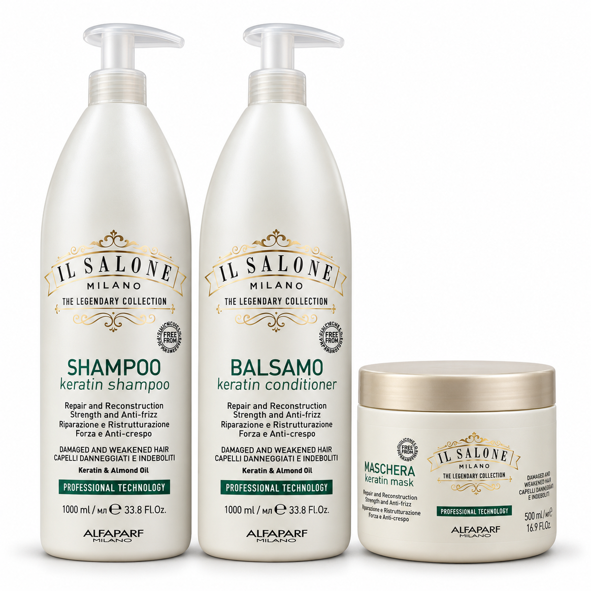 Il Salone Milano Keratin – Shampoo + Balsamo + Máscara