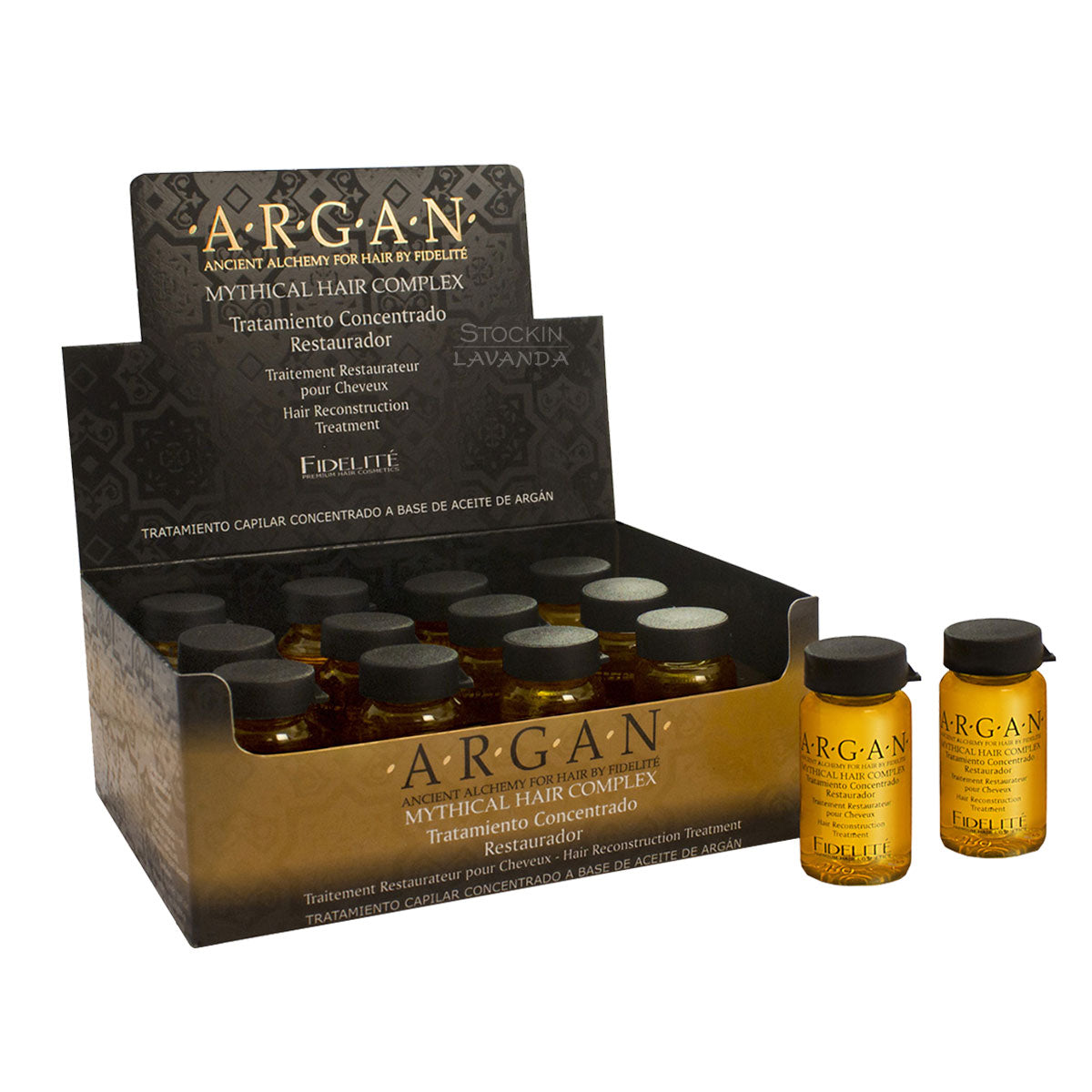12 Tinturas Caviar x 60gr + Caja de 12 Ampollas Argán + 1 Serum Girasol x 60ml -  Fidelité