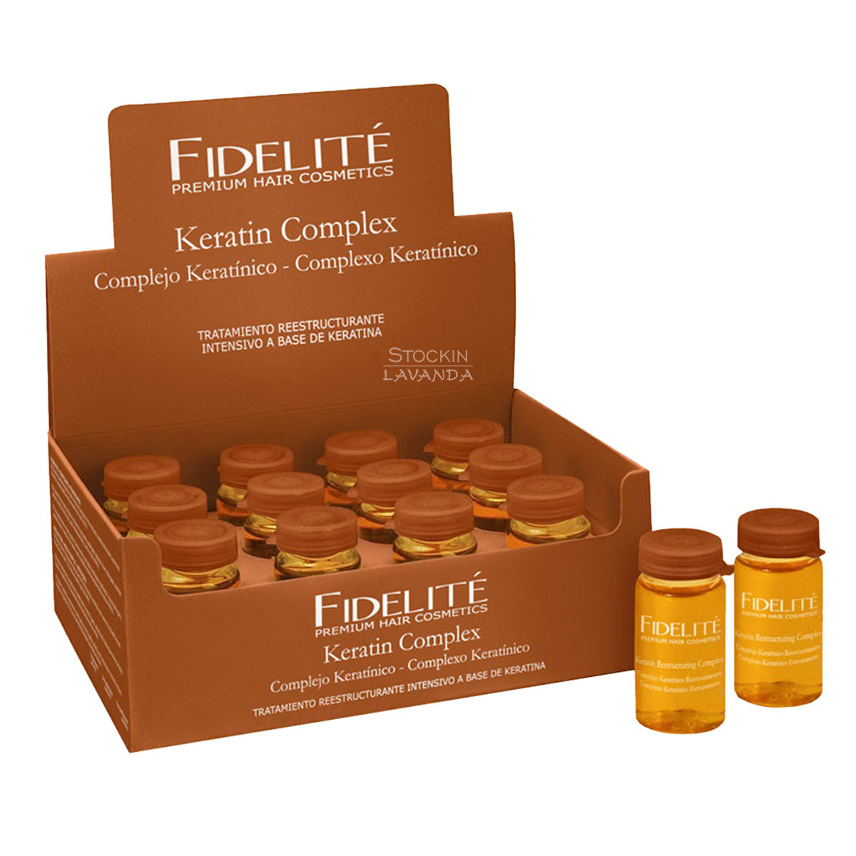 Caja Ampollas Keratina 12 Unid. X15Ml  - Fidelite