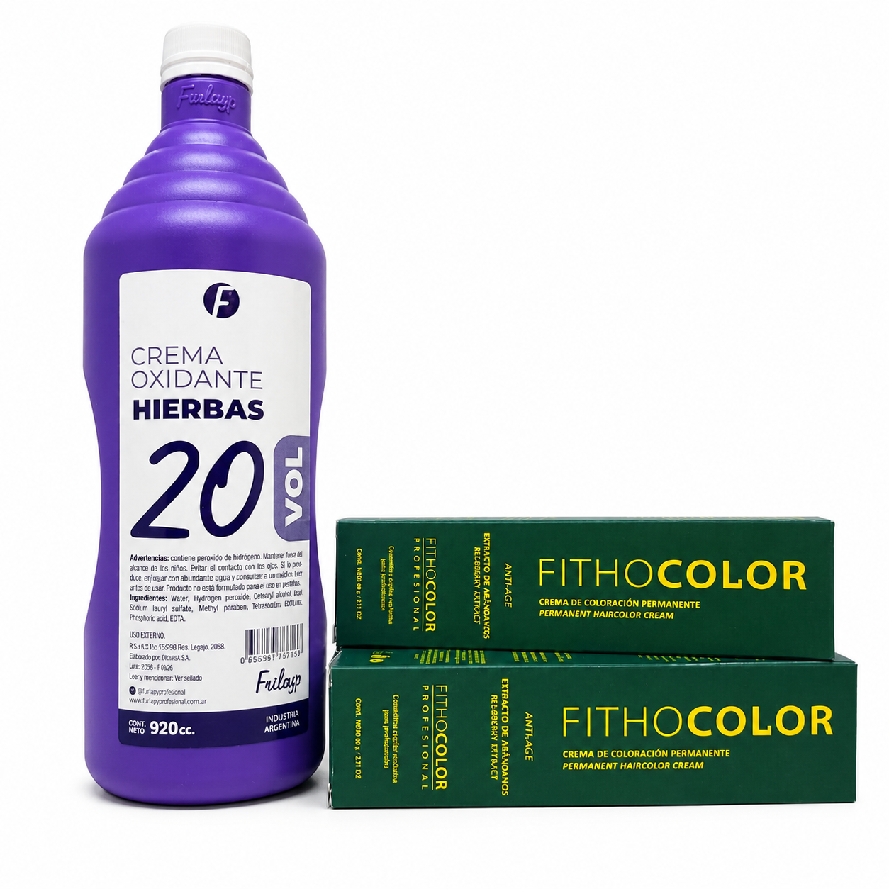 15 tinturas Fithocolor +  1 Oxidante Frilayp SIN CARGO