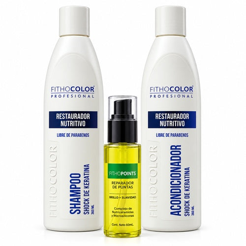 Kit Restaurador Nutritivo Shock de Keratina Fithocolor Profesional