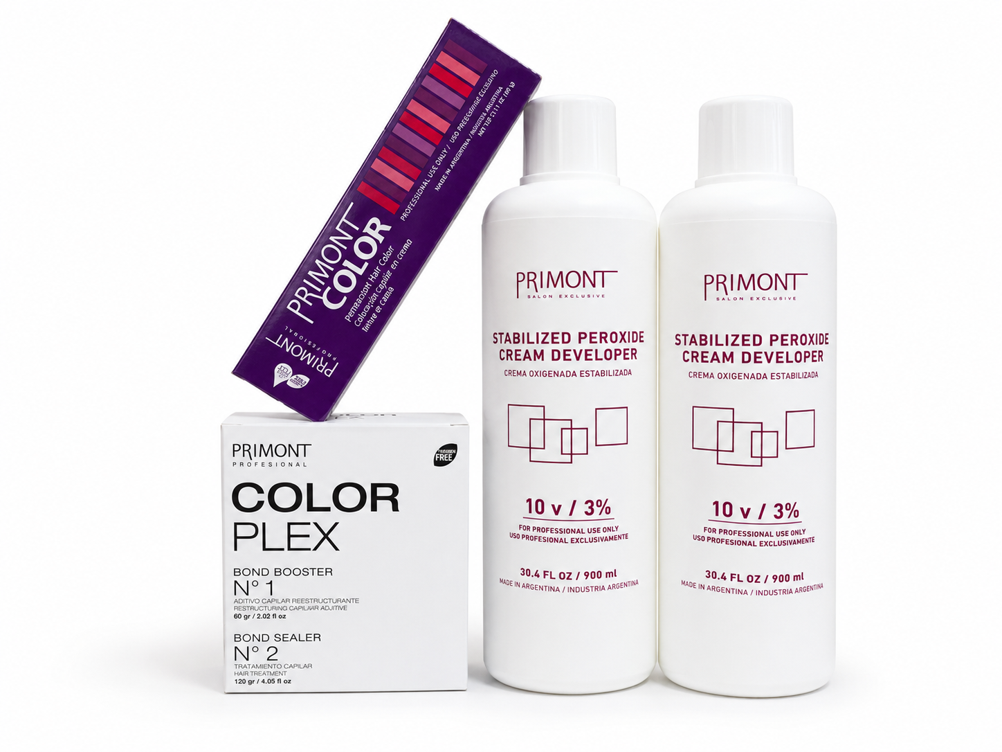 20 Tinturas X60grs + Kit Color Plex + 2 Oxidantes de regalo - Primont