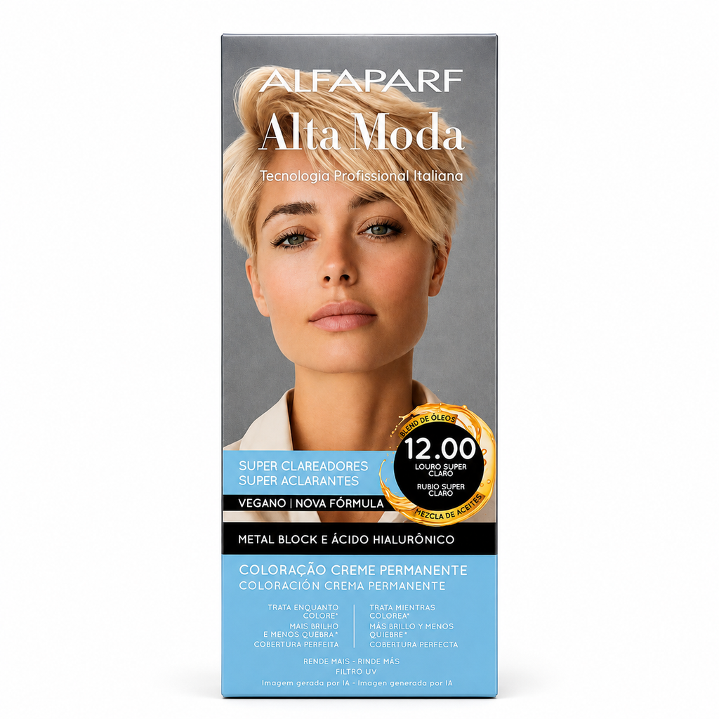 Kit Tintura Permanente - Tintura+ Revelador + Guantes - Alta Moda - Alfaparf